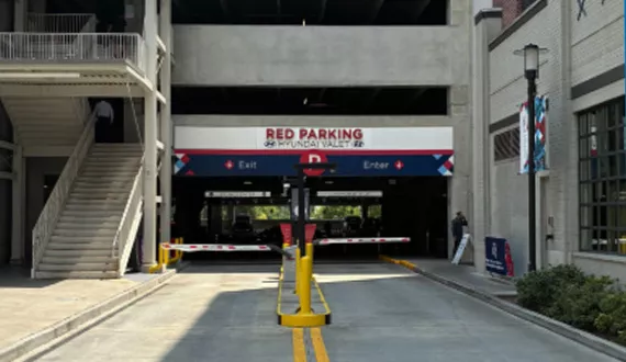 red deck parking
